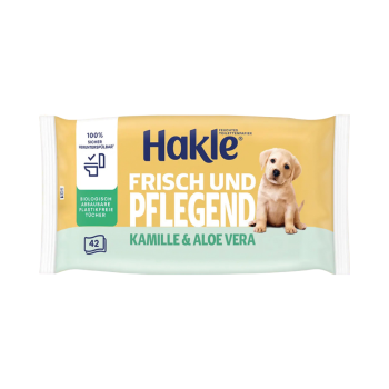 496302 Hakle Feucht Frisch und Pflegend Kamille und Aloe Vera, Feuchte Toilettentuecher, biologisch abbaubar, plastikfrei, Nachfuellung, 1 Stk